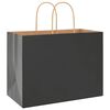 vidaXL Papiertragetaschen 250 Stk. mit Henkeln Schwarz 32x17x25 cm