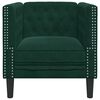 vidaXL Chesterfield-Sessel Dunkelgr&uuml;n Samt