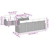 vidaXL Gartensofa-set mit Kissen mit Speicher 9 pcs Grau Poly Rattan