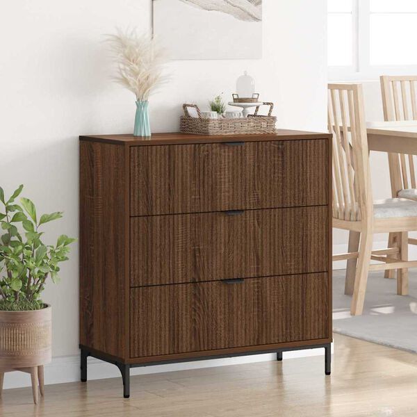 vidaXL Sideboard Braun Eichen-Optik 79,5 x 33 x 82 cm Holzwerkstoff