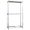 vidaXL Reifenregale mit 2 B&ouml;den 3 Stk. Silbern 110x40x180 cm Stahl