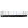 vidaXL Voliere mit Erweiterung Silbern 1039x207x212 cm Stahl