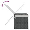 vidaXL W&auml;schekorb mit Deckel Grau 55,5x35x34 cm Poly Rattan