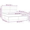 vidaXL Boxspringbett mit Matratze Dunkelgrau 180x200 cm Stoff