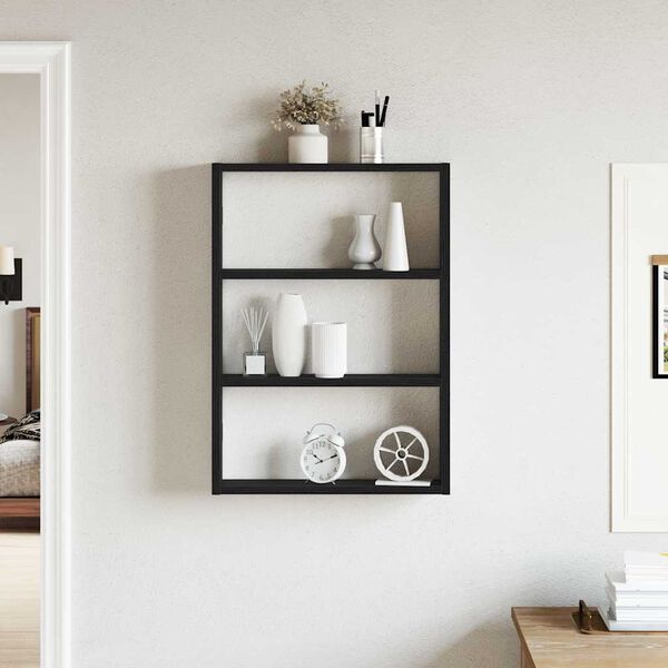 vidaXL Wandregal Schwarz 43x9x60 cm Holzwerkstoff