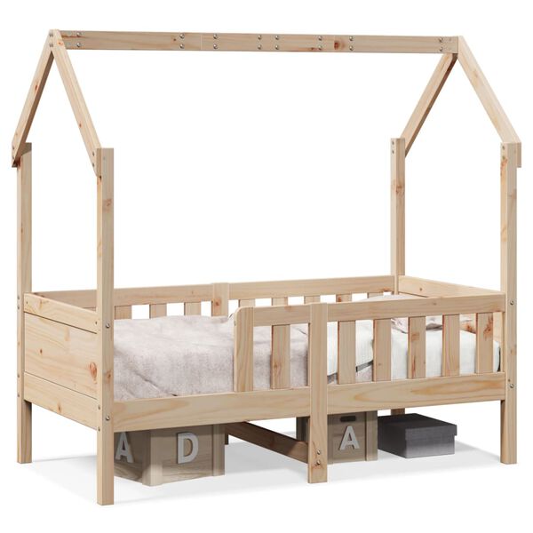 vidaXL Kinderbett Hausbett 70x140 cm Massivholz Kiefer