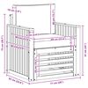 vidaXL Outdoor-Sofagarnitur Massives Akazienholz und Polyester Natur