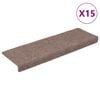 vidaXL Stufenmatten Selbstklebend 30 Stk. 65x21x4 cm Hellbraun Rechteckiger Rand