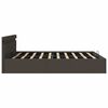 vidaXL Bett mit Bettkasten Hydraulisch LED Dunkelgrau Stoff 180x200 cm