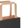 vidaXL Papiertragetaschen 250 Stk. mit Henkeln Schwarz 15x8x21 cm