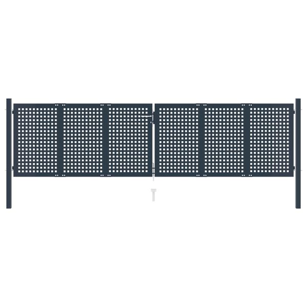 vidaXL Zauntor Anthrazit 404x100 cm Stahl