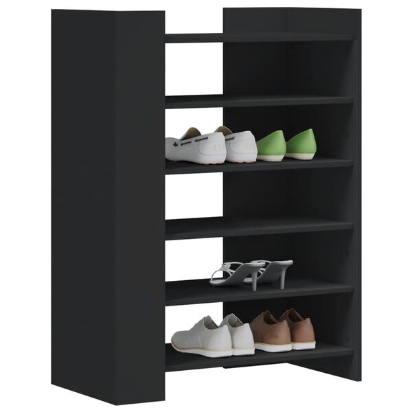 vidaXL Schuhschrank Schwarz 74,5x37,5x100 cm Holzwerkstoff