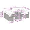 vidaXL Garten-Sofa-Set mit Kissen 10 pcs Grau