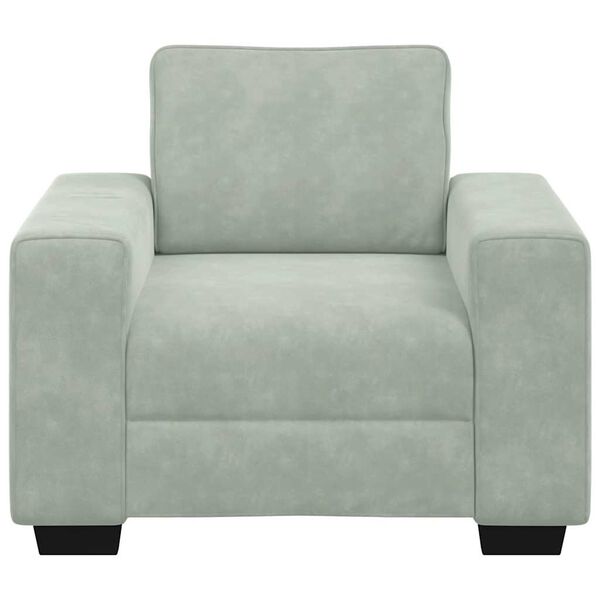 vidaXL Sessel Hellgrau 100x77x82 cm Samt
