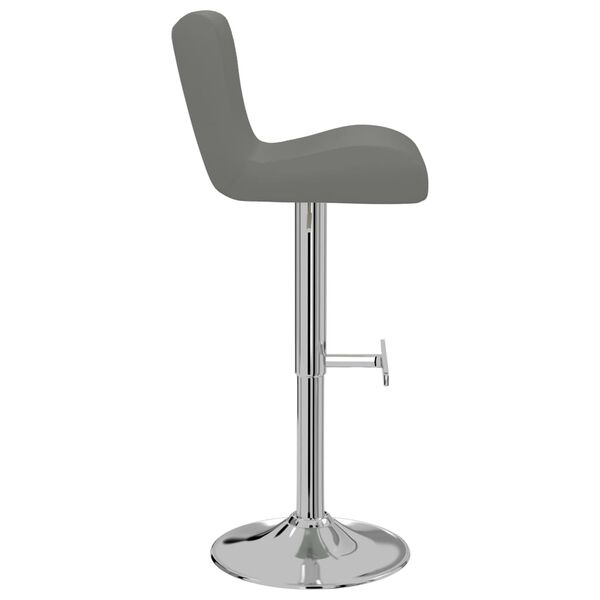 vidaXL Barhocker 2 Stk. Grau Kunstleder