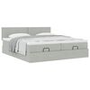 vidaXL Ottoman-Bett mit Matratzen Hellgrau 200x200 cm Samt