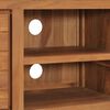 vidaXL TV-Schrank 110 x 30 x 40 cm Teak Massivholz