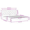 vidaXL Bettgestell mit LED ohne Matratze Hellgrau 180x200 cm Samt