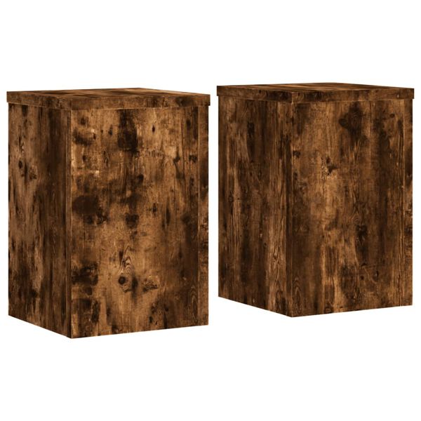 vidaXL Pflanzenst&auml;nder 2 Stk. R&auml;uchereiche 20x20x30 cm Holzwerkstoff