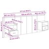 vidaXL Kopfteil mit Schrank 3 pcs Schwarz Eichen-Optik Holzwerkstoff