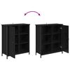 vidaXL Sideboard Schwarz Eichen-Optik 70 x 30 x 80 cm Holzwerkstoff