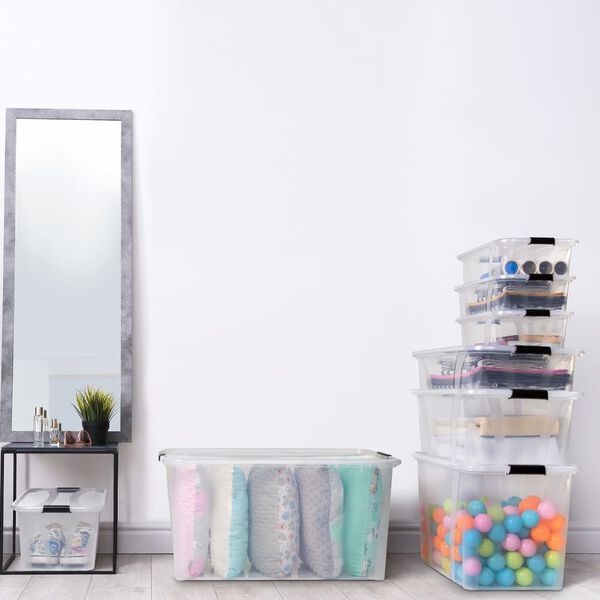 vidaXL Aufbewahrungsboxen mit Deckeln 5 Stk. Transparent 7 L