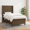 vidaXL Boxspringbett mit Matratze Dunkelbraun 90x190 cm Stoff