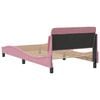 vidaXL Bettgestell mit Kopfteil "Dover" Rosa 100x200 cm Samt