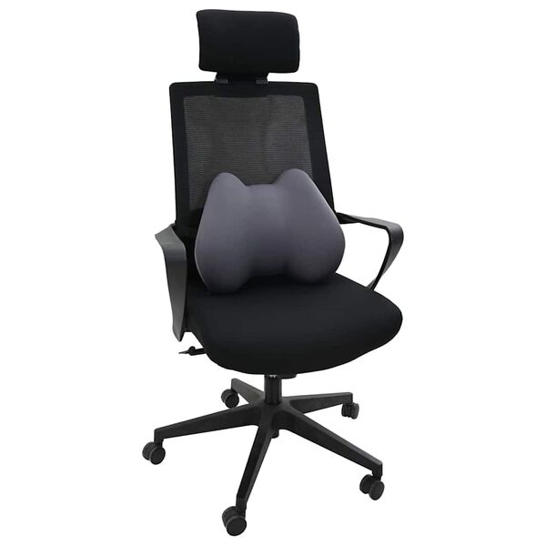 vidaXL R&uuml;ckenkissen Grau Viscoschaum 40 x 32 x 14 cm