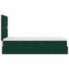 vidaXL Ottoman-Bett mit Matratzen Dunkelgr&uuml;n 90x190 cm Samt
