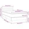 vidaXL Boxspringbett mit Matratze & LED Rosa 90x200 cm Samt