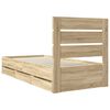 vidaXL Bettrahmen Sonoma-Eiche 90 x 200 cm Ingenieurs Holz