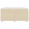 vidaXL Bettrahmen mit Matratze Creme 140 x 200 cm Stoff