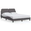 vidaXL Bettgestell ohne Matratze "Zadar" Grau 140x190 cm Kunstleder