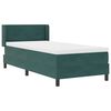 vidaXL Boxspringbett mit Matratze Dunkelgr&uuml;n 200 x 100 cm Samt