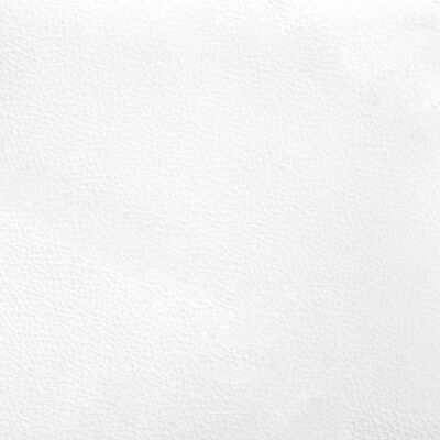 vidaXL Bettgestell mit Kopfteil Weiß und Schwarz 140x190 cm Kunstleder