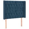 vidaXL LED Kopfteil Dunkelblau 103x16x118/128 cm Samt