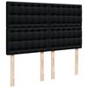 vidaXL Boxspringbett mit Matratze Schwarz 140x190 cm Stoff