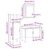vidaXL Badezimmermöbel Set mit Regal 3 pcs Braun 33 x 33 x 120.5 cm