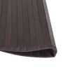 vidaXL Teppich Rund Dunkelbraun 80 cm Bambus