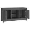 vidaXL TV-Schrank Grau 103x36,5x52 cm Massivholz Kiefer