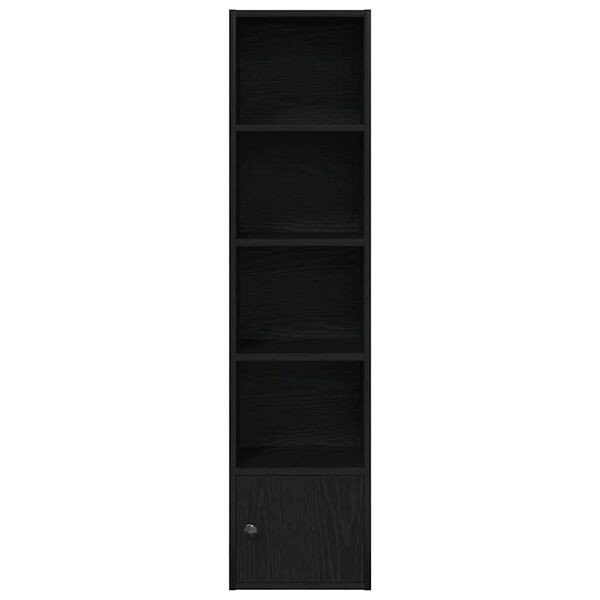 vidaXL B&uuml;cherregal Schwarz Eichen-Optik 31x24x127 cm Holzwerkstoff