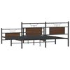 vidaXL Metallbett ohne Matratze Braun Eichen-Optik 183x213 cm