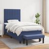 vidaXL Boxspringbett mit Matratze Blau 90x190 cm Stoff