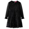 Kinderkleid mit Langen &Auml;rmeln Schwarz 128