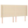 vidaXL Boxspringbett mit Matratze & LED Creme 180x200 cm Stoff
