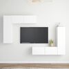 vidaXL 4-tlg. TV-Schrank-Set Wei&szlig; Holzwerkstoff