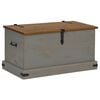 vidaXL Truhe HALDEN Grau 91x48x47 cm Massivholz Kiefer
