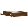 vidaXL Bettgestell mit Schubladen Braun Eichen-Optik 120x190 cm