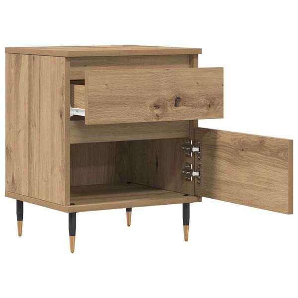 vidaXL Nachttische 2 Stk. Artisan-Eiche 40x35x50 cm Holzwerkstoff